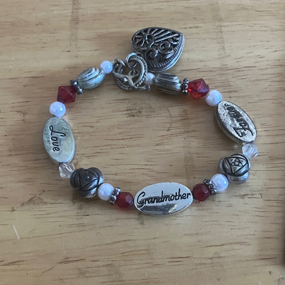 Heart Charm Grandmother Bracelet